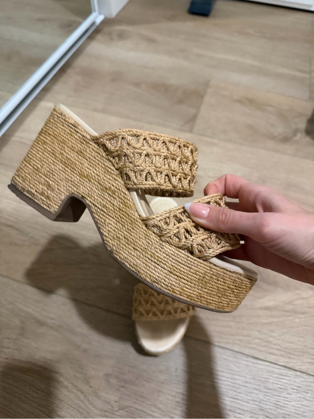 House of Harlow 1960 x REVOLVE Birdie Heel in Natural size 7.5 - Picture 3 of 8